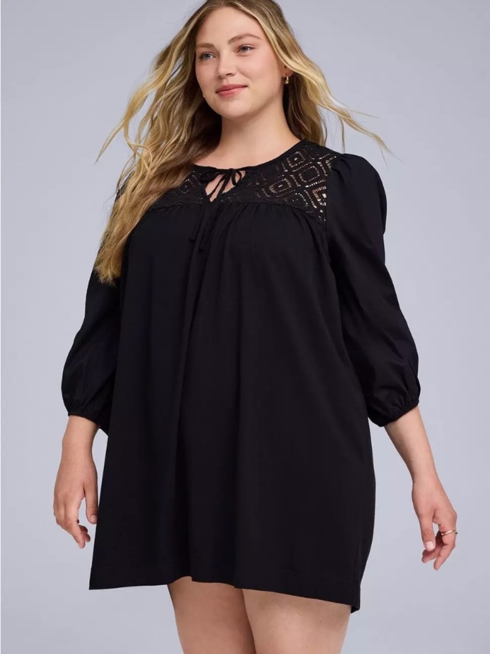 Belle Isle Crochet Popover Mini Dress size 2